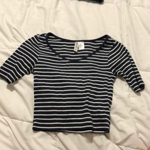 H&M Striped Crop Top